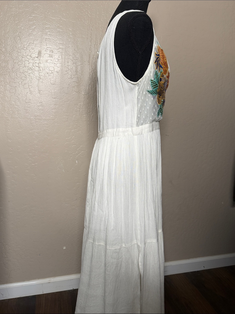 Lulu's White Maxi Dress with Multicolor Floral Embroidery - Picture 7 of 10